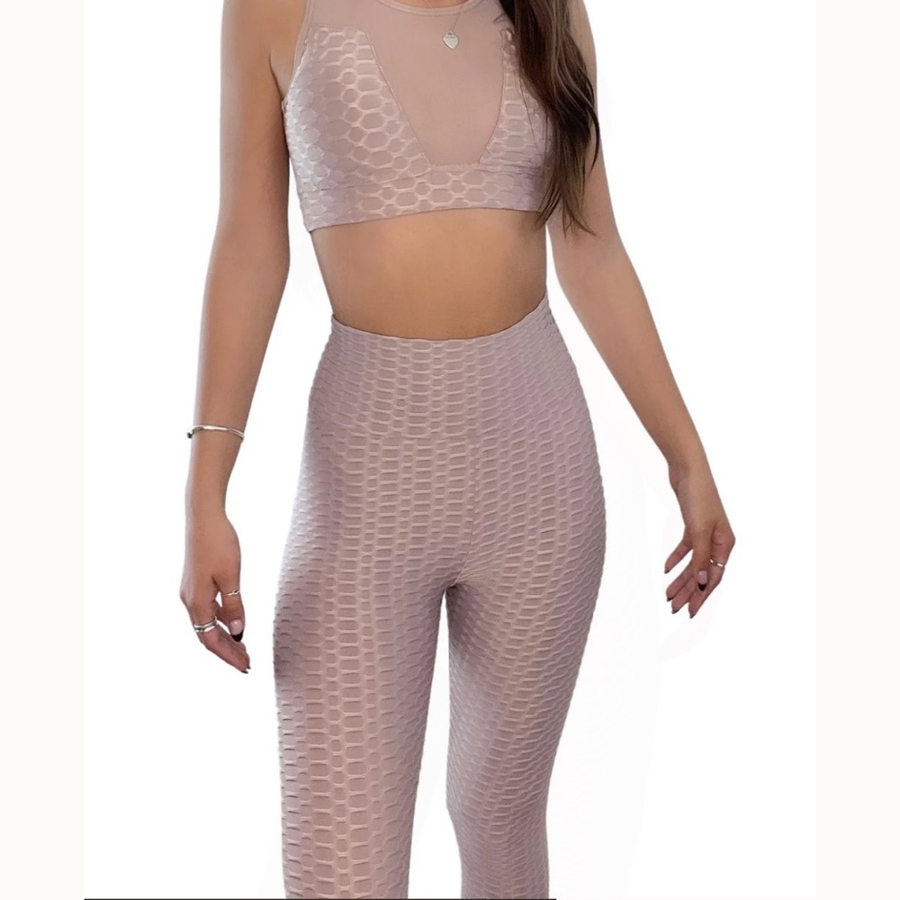 High waist scrunch butt legging in pink